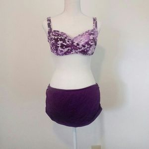 Purple 2 piece bathing suit